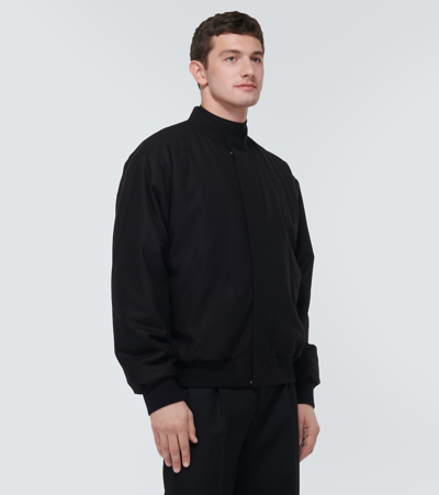 Shop The Row Craig Cashmere-blend Bomber Jacket In Black