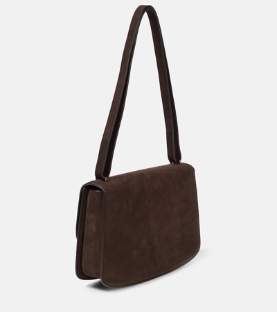 The Row Sofia 10 Suede Shoulder Bag In Brown