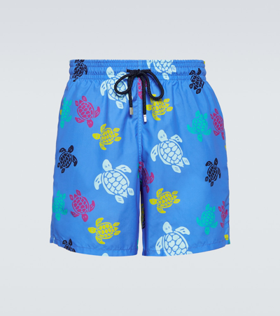 Shop Vilebrequin Moorea Printed Swim Trunks In Multicoloured