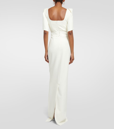 Safiyaa Crêpe Bridal Gown In White