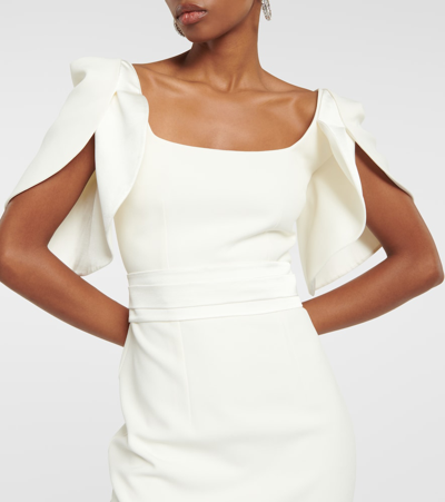 Safiyaa Crêpe Bridal Gown In White