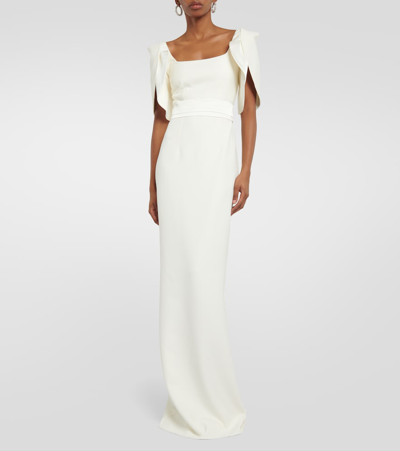 Safiyaa Crêpe Bridal Gown In White