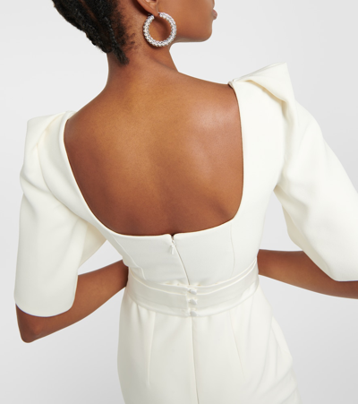 Safiyaa Crêpe Bridal Gown In White