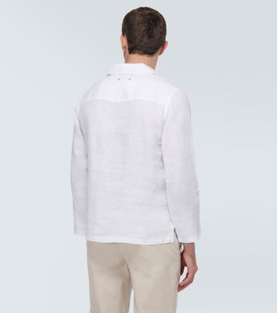 Shop Vilebrequin Comores Linen Polo Shirt In White