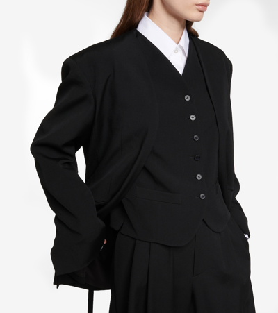 Shop The Row Clio Wool Wrap Coat In Black
