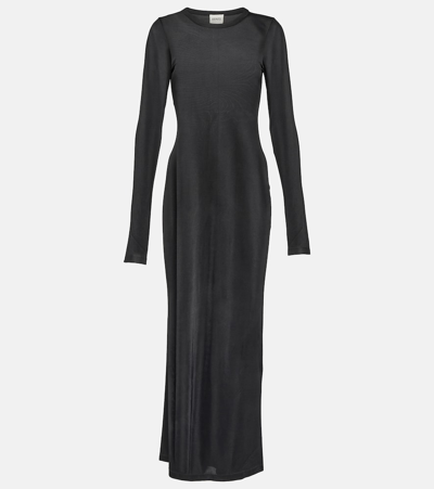Shop Khaite Bayra Maxi Dress In Black