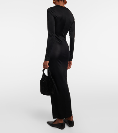 Shop Khaite Bayra Maxi Dress In Black