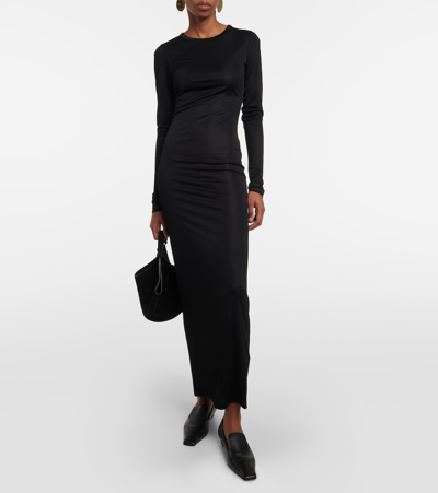 Shop Khaite Bayra Maxi Dress In Black