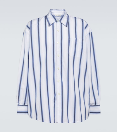 Shop Our Legacy Borrowed Striped Cotton Shirt In White
