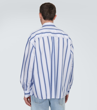 Shop Our Legacy Borrowed Striped Cotton Shirt In White