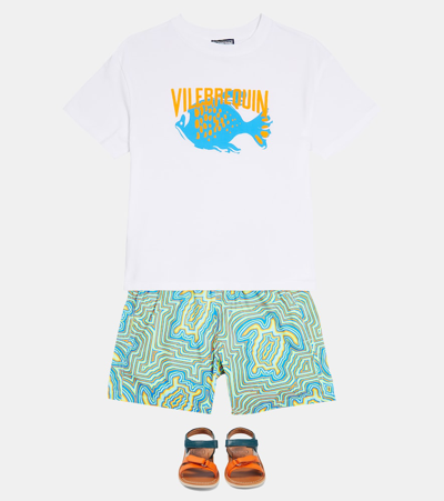 Shop Vilebrequin Jijin Printed Swim Trunks In Multicoloured