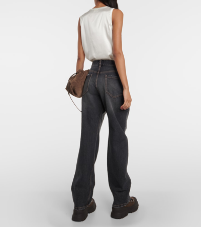 Brunello Cucinelli High-rise Wide-leg Jeans In Blue
