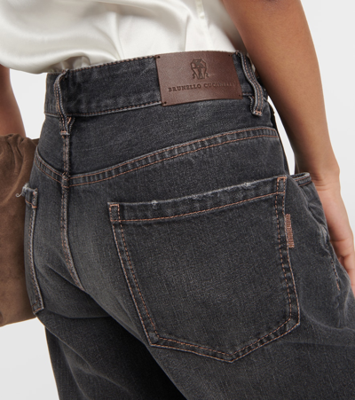 Brunello Cucinelli High-rise Wide-leg Jeans In Blue