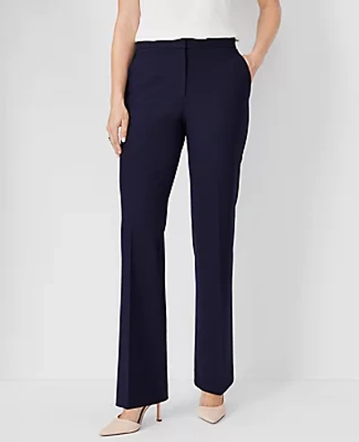 Shop Ann Taylor The High Rise Trouser Pant In Seasonless Stretch - Curvy Fit In Deep Navy Sky
