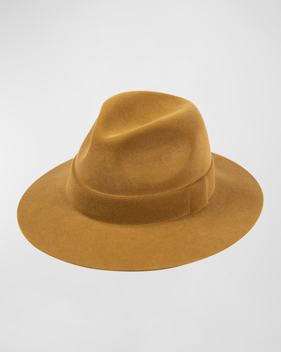 Shop Bergdorf Goodman Men's Ray Wool-cashmere Fedora Hat In Beige