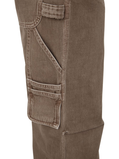 Shop Agolde Feather Maxi Cargo Jeans In Brown
