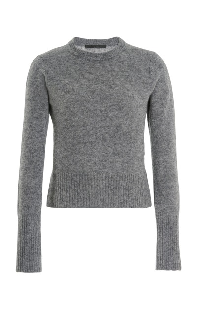 Shop Jenni Kayne Finley Knit Wool-blend Top In Grey