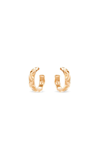 Shop Bernard James Micro 18k Yellow Gold Hoop Earrings