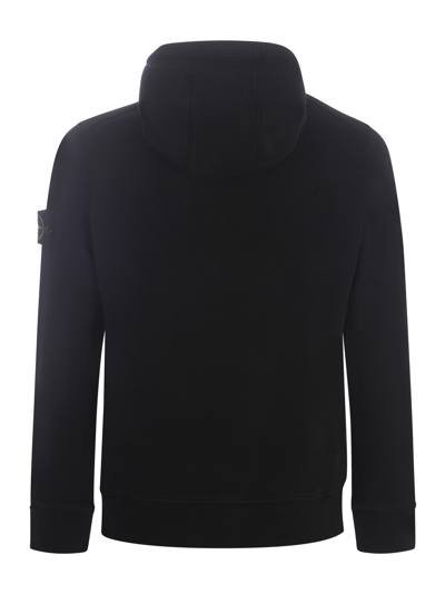Stone Island Hooded Sweatshirt  In Nero