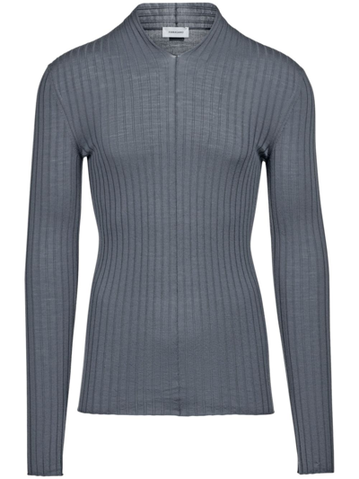Shop Ferragamo Grey Virgin-wool Sweater