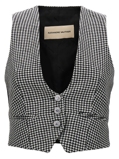 Shop Alexandre Vauthier Houndstooth In Multi