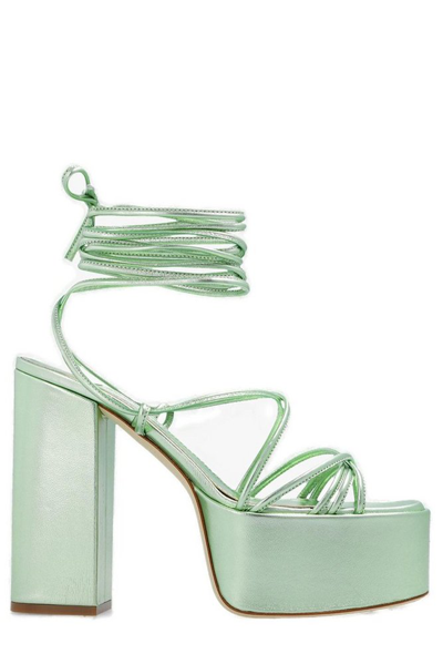 Shop Paris Texas Malena Heeled Sandals In Green