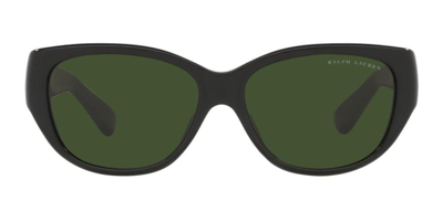 Shop Ralph Lauren Eyewear Pillow Frame Sunglasses In Black