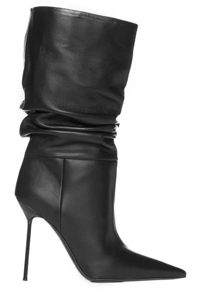 Shop Paris Texas Lidia High Stiletto Heel Boots In Black