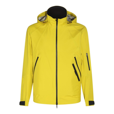Shop Z Zegna Hooded Zipped Jacket In Yellow