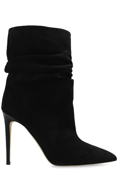 Shop Paris Texas Slouchy Heeled Boots In Black