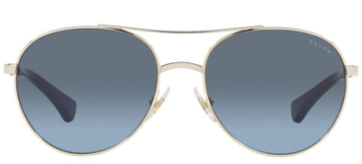 Shop Ralph By Ralph Lauren Eyewear Round Frame Sunglasses In Silver