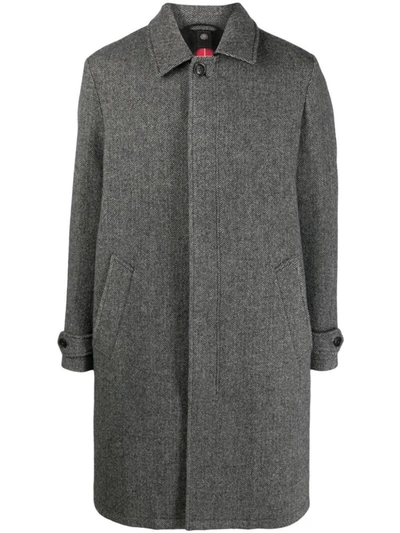 Shop Baracuta Paul Coat Pattern Wool Clothing In Grey