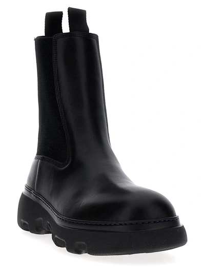 Shop Burberry 'chelsea' Ankle Boots In Black