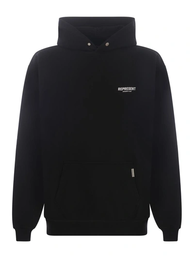 Shop Represent Hooded Sweatshirt  "owners' Club" In Black