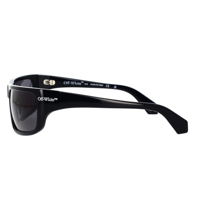 Off-white Sculpted Rectangle Sunglasses Uv Protection In Black