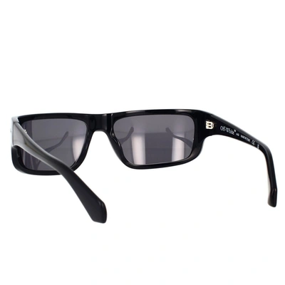 Off-white Sculpted Rectangle Sunglasses Uv Protection In Black