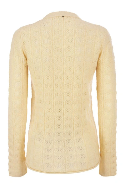 Shop Sportmax Angio - Cashmere-blend Sweater In Ivory