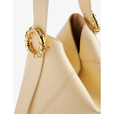 Shop Lanvin Womens Cashew Melodie Leather Hobo Bag 1 Size