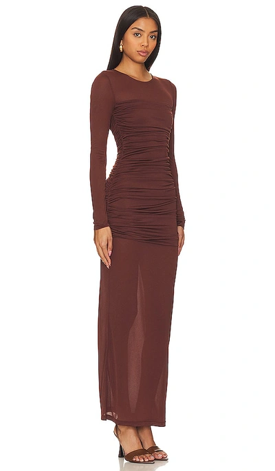 Shop L'academie Alma Dress In Brown