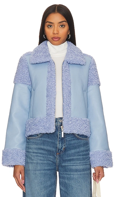 Shop Unreal Fur Corfu Jacket In Blue