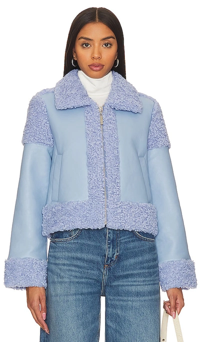 Shop Unreal Fur Corfu Jacket In Blue