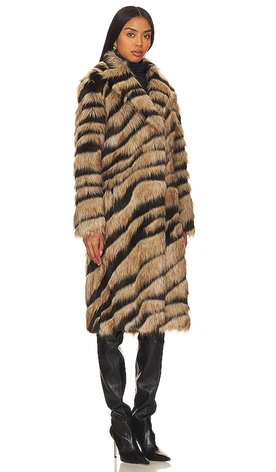 Shop Unreal Fur Bengal Kiss Coat In Beige