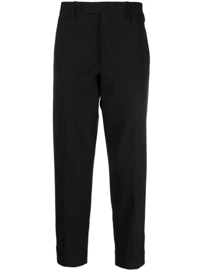 Shop Neil Barrett Barrett Nb Metallic Plate Slim Regular Rise Trousers Clothing In Black