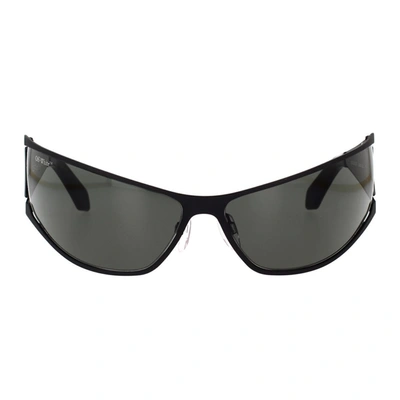 Off-white Womens Oeri102 Luna Sunglasses In Black From Ebay Endless Runway In Black Matte