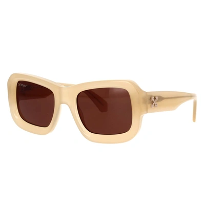 Shop Off-white Sunglasses In Brown