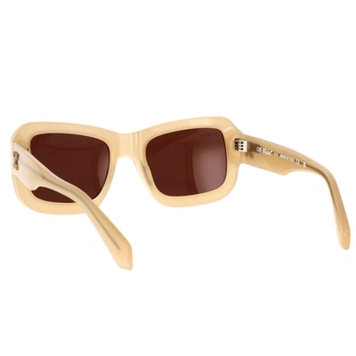 Shop Off-white Sunglasses In Brown