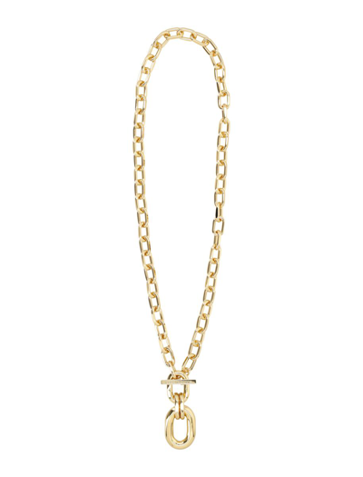 Shop Rabanne Paco  Gold Xl Link Extra Pendant Necklace