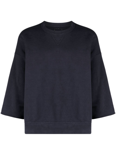 Shop Visvim Blue Amplus Cotton-blend Sweatshirt In Purple