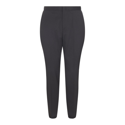 Shop Z Zegna Tapered Leg Tailored Trousers In Black
