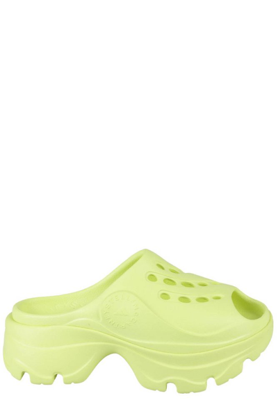 Shop Adidas By Stella Mccartney Chunky Clogs In Green